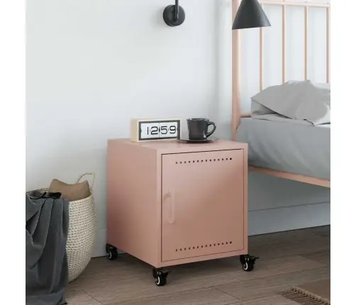 Naktinė Spintelė, Rožinės Spalvos, 36X39X60,5cm Plienas Naktinė Spintelė, Rožinės Spalvos, 36X39X60,5cm Plienas