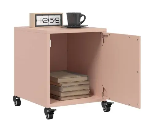 Naktinė Spintelė, Rožinės Spalvos, 36X39X60,5cm Plienas Naktinė Spintelė, Rožinės Spalvos, 36X39X60,5cm Plienas