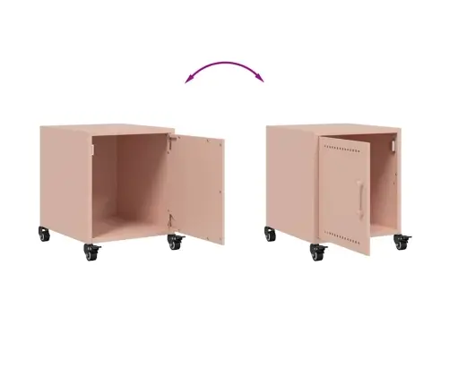 Naktinė Spintelė, Rožinės Spalvos, 36X39X60,5cm Plienas Naktinė Spintelė, Rožinės Spalvos, 36X39X60,5cm Plienas