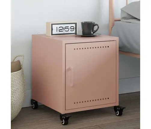Naktinė Spintelė, Rožinės Spalvos, 36X39X60,5cm Plienas Naktinė Spintelė, Rožinės Spalvos, 36X39X60,5cm Plienas
