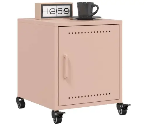 Naktsskapīši, 2 Gab., Rozā, 36X39X43,5 Cm, Tērauds Vidaxl