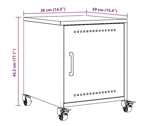 Naktinės Spintelės, 2Vnt., Antracito, 36X39X43,5cm Plienas Naktinės Spintelės, 2Vnt., Antracito, 36X39X43,5cm Plienas