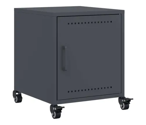 Naktinės Spintelės, 2Vnt., Antracito, 36X39X43,5cm Plienas Naktinės Spintelės, 2Vnt., Antracito, 36X39X43,5cm Plienas