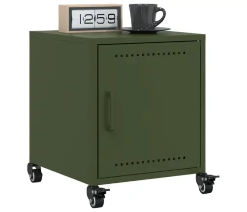 Naktinė Spintelė, Alyvuogių Žalia, 36X39X43,5cm Plienas