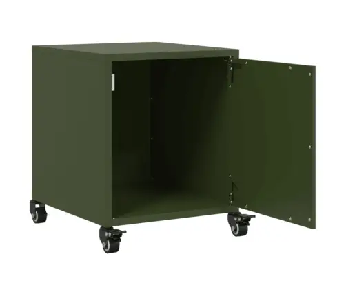 Naktinė Spintelė, Alyvuogių Žalia, 36X39X43,5cm Plienas