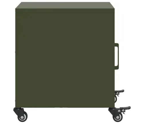 Naktsskapīši, 2 Gab., Olīvu Zaļi, 36X39X43,5 Cm, Tērauds Vidaxl