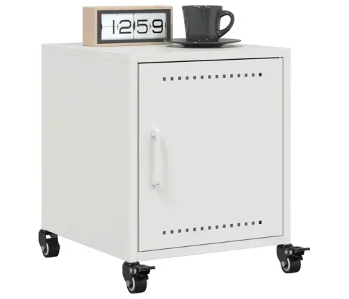 Naktsskapīši, 2 Gab., Balti, 36X39X43,5 Cm, Tērauds Vidaxl