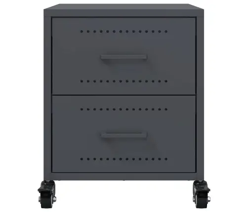 Naktsskapītis, Antracītpelēks, 36X39X43,5 Cm, Tērauds Vidaxl