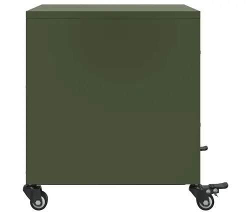 Naktsskapītis, Olīvu Zaļš, 36X39X43,5 Cm, Tērauds Vidaxl