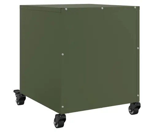 Naktsskapītis, Olīvu Zaļš, 36X39X43,5 Cm, Tērauds Vidaxl