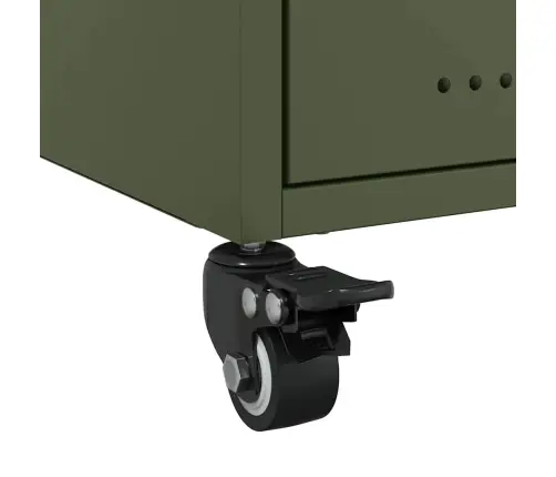 Naktsskapītis, Olīvu Zaļš, 36X39X43,5 Cm, Tērauds Vidaxl