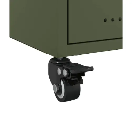 Naktsskapīši, 2 Gab., Olīvu Zaļi, 36X39X43,5 Cm, Tērauds Vidaxl