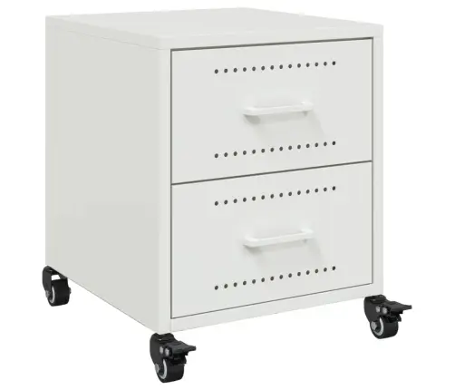 Naktinė Spintelė, Baltos Spalvos, 36X39X43,5cm Plienas