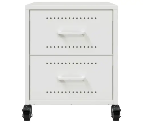 Naktinė Spintelė, Baltos Spalvos, 36X39X43,5cm Plienas