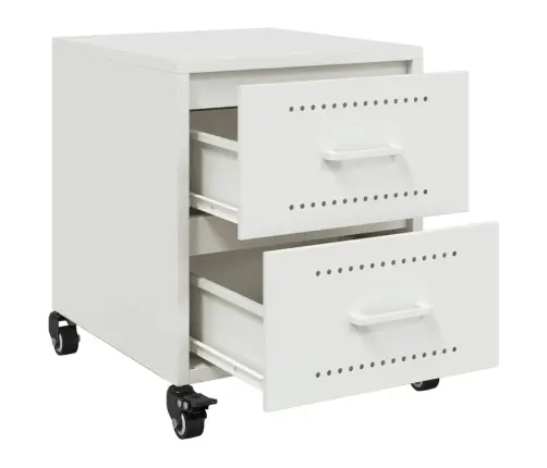 Naktinė Spintelė, Baltos Spalvos, 36X39X43,5cm Plienas