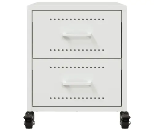 Naktinės Spintelės, 2Vnt., Baltos, 36X39X43,5cm Plienas