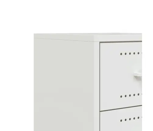 Naktinės Spintelės, 2Vnt., Baltos, 36X39X43,5cm Plienas