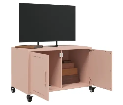 Naktsskapītis, Rozā, 68X39X43,5 Cm, Tērauds Vidaxl