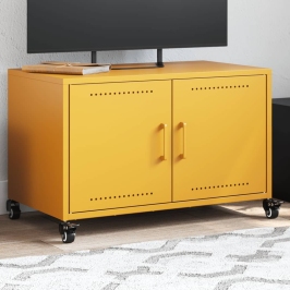 Tv Skapītis, 68X39X43,5 Cm, Tērauds, Sinepju Dzeltens Vidaxl