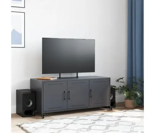 Tv Skapītis, Pelēks, 100,5X39X43,5 Cm, Tērauds Vidaxl