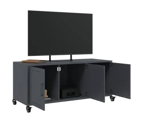 Tv Skapītis, Pelēks, 100,5X39X43,5 Cm, Tērauds Vidaxl