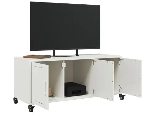 Tv Skapītis, Balts, 100,5X39X43,5 Cm, Tērauds Vidaxl Tv Skapītis, Balts, 100,5X39X43,5 Cm, Tērauds Vidaxl