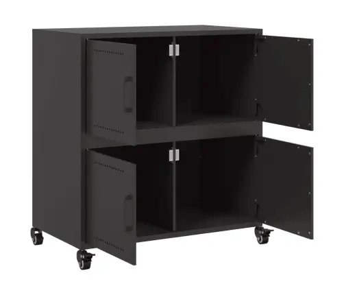 Kumode, Melna, 68X39X72 Cm, Tērauds Vidaxl Kumode, Melna, 68X39X72 Cm, Tērauds Vidaxl
