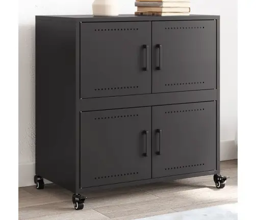 Kumode, Melna, 68X39X72 Cm, Tērauds Vidaxl Kumode, Melna, 68X39X72 Cm, Tērauds Vidaxl