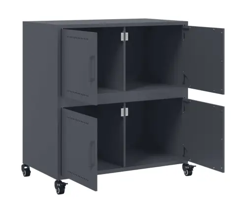 Kumode, Antracītpelēka, 68X39X72 Cm, Tērauds Vidaxl