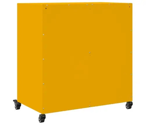 Kumode, Sinepju Dzeltena, 68X39X72 Cm, Tērauds Vidaxl