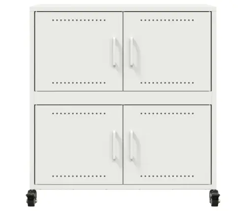 Kumode, Balta, 68X39X72 Cm, Tērauds Vidaxl