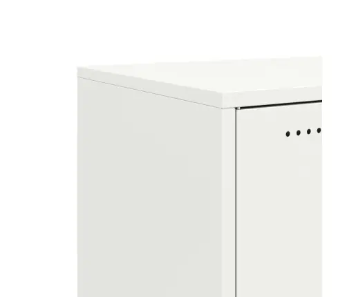 Kumode, Balta, 68X39X72 Cm, Tērauds Vidaxl