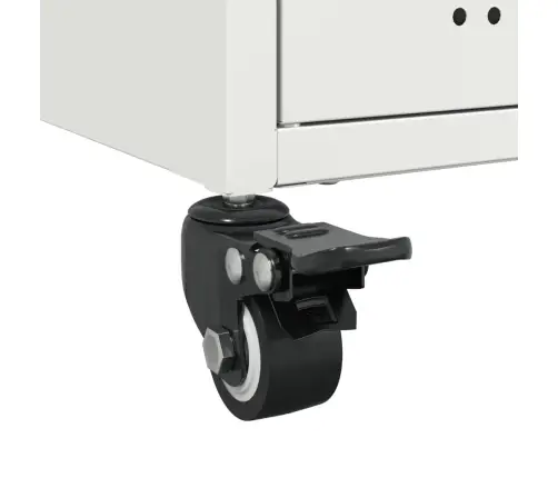 Kumode, Balta, 68X39X72 Cm, Tērauds Vidaxl