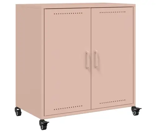 Kumode, Rozā, 68X39X72 Cm, Tērauds Vidaxl