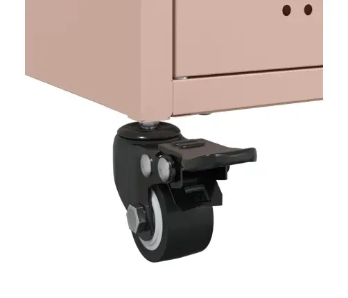 Kumode, Rozā, 68X39X72 Cm, Tērauds Vidaxl