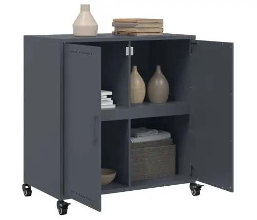 Kumode, Antracītpelēka, 68X39X72 Cm, Tērauds Vidaxl