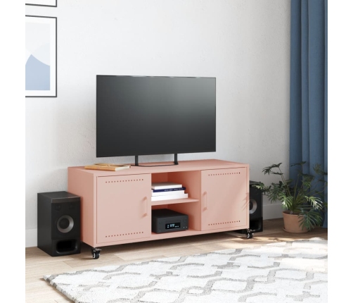 Tv Skapītis, Rozā, 100,5X39X43,5 Cm, Tērauds Vidaxl