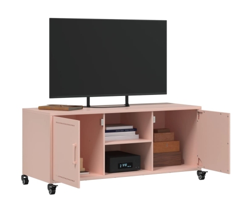 Tv Skapītis, Rozā, 100,5X39X43,5 Cm, Tērauds Vidaxl