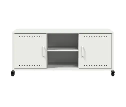 Tv Skapītis, Balts, 100,5X39X43,5 Cm, Tērauds Vidaxl