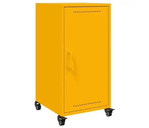 Kumode, Sinepju Dzeltena, 36X39X72 Cm, Tērauds Vidaxl