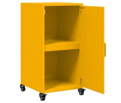 Kumode, Sinepju Dzeltena, 36X39X72 Cm, Tērauds Vidaxl