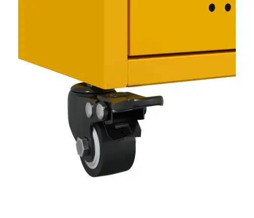 Kumode, Sinepju Dzeltena, 36X39X72 Cm, Tērauds Vidaxl