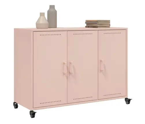 Kumode, Rozā, 100,5X39X72 Cm, Tērauds Vidaxl