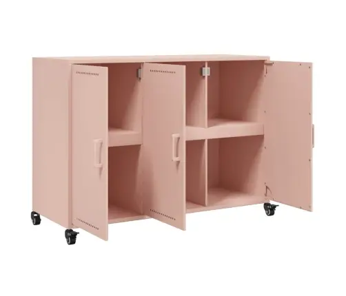 Kumode, Rozā, 100,5X39X72 Cm, Tērauds Vidaxl