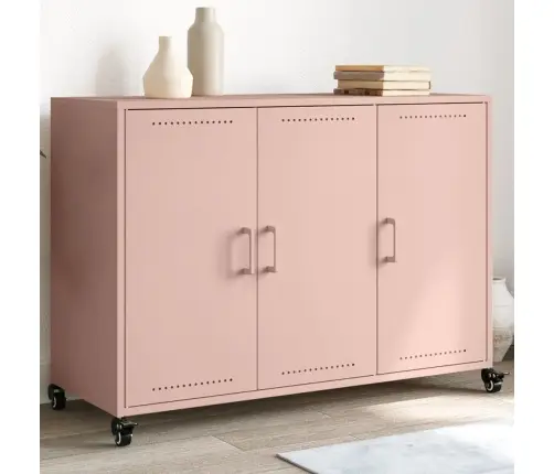 Kumode, Rozā, 100,5X39X72 Cm, Tērauds Vidaxl