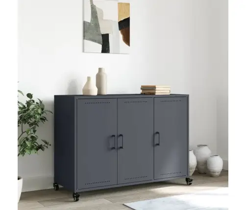 Kumode, Antracītpelēka, 100,5X39X72 Cm, Tērauds Vidaxl