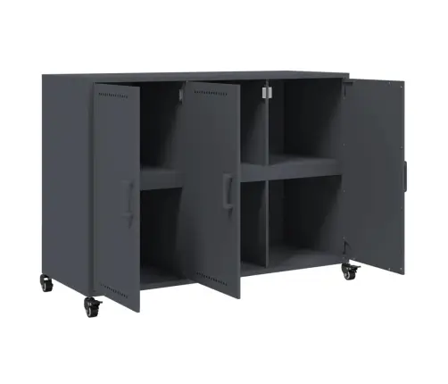 Kumode, Antracītpelēka, 100,5X39X72 Cm, Tērauds Vidaxl