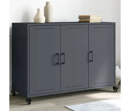 Kumode, Antracītpelēka, 100,5X39X72 Cm, Tērauds Vidaxl