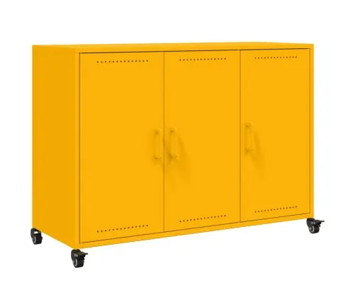 Kumode, Sinepju Dzeltena, 100,5X39X72 Cm, Tērauds Vidaxl