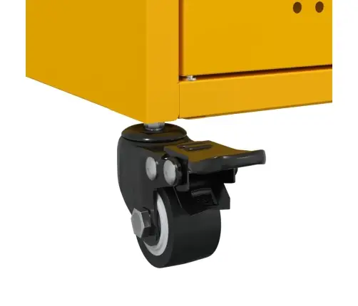 Kumode, Sinepju Dzeltena, 100,5X39X72 Cm, Tērauds Vidaxl